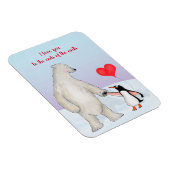 Eisbär- und Pinguinmagnet "Liebe you" Magnet (Rechte Seite)