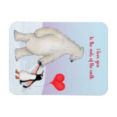 Eisbär- und Pinguinmagnet "Liebe you" Magnet (Horizontal)