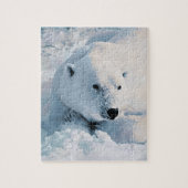 Eisbär und Schnee Puzzle (Vertikal)