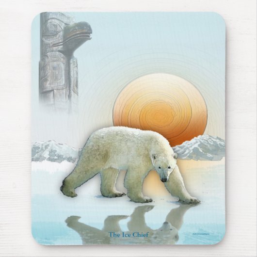 Eisbär und Totem Pole Art Mousepad (Vorne)