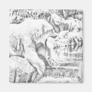 Eisbär und Wasser Magnet