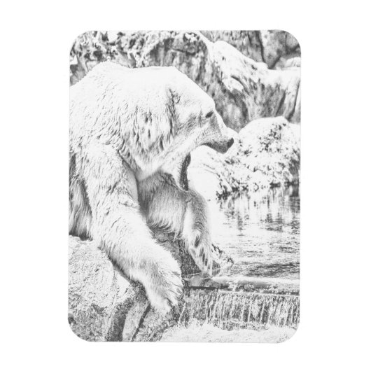 Eisbär und Wasser Magnet (Vertikal)