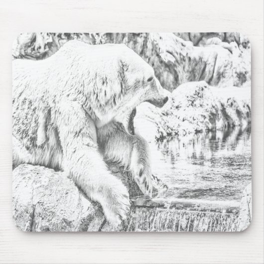 Eisbär und Wasser Mousepad (Vorne)