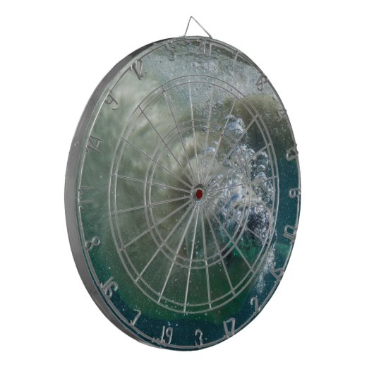 Eisbär unter Wasser Dartscheibe (Vorderseite Links)