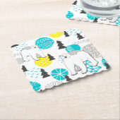 Eisbär Untersetzer (angewinkelt)