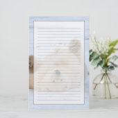 Eisbär, Ursus maritimus, cub rollend 3 Briefpapier (Stehend Vorderseite)