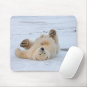 Eisbär, Ursus maritimus, cub rollend 3 Mousepad (Mit Mouse)