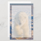 Eisbär, Ursus maritimus, Eisbär Briefpapier (Vorne/Hinten)