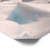 Eisbär, Ursus maritimus, in Roheis Poster (Ecke)