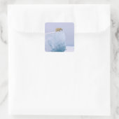 Eisbär, Ursus maritimus Quadratischer Aufkleber (Tasche)