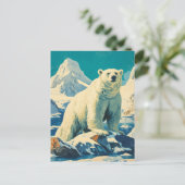 Eisbär Vintag Postkarte (Stehend Vorderseite)