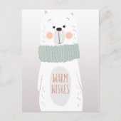 Eisbär - Warme Wünsche - Spaß Weihnachten (Vorderseite)