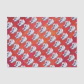 Eisbär-Weihnachten auf Rot Seidenpapier (Vorderseite)