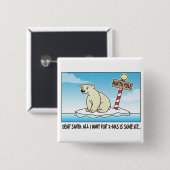 Eisbär Weihnachten Button (Vorne & Hinten)