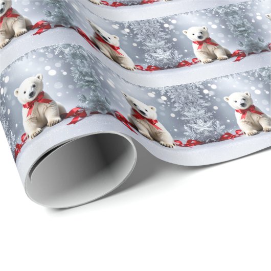 Eisbar Weihnachten Geschenkpapier (Rolleneckpunkt)