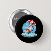 Eisbär-Weihnachten im Juli Winterferien Klima Button (Vorne & Hinten)
