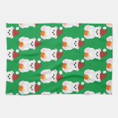 Eisbär Weihnachten Weihnachtsmannmütze niedliches  Geschirrtuch (Horizontal)