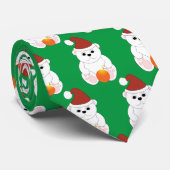 Eisbär Weihnachten Weihnachtsmannmütze niedliches  Krawatte (Gerollt)