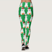 Eisbär Weihnachten Weihnachtsmannmütze niedliches  Leggings (Rückseite)
