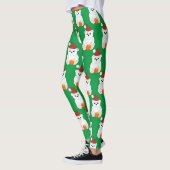 Eisbär Weihnachten Weihnachtsmannmütze niedliches  Leggings (Links)