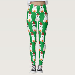 Eisbär Weihnachten Weihnachtsmannmütze niedliches  Leggings