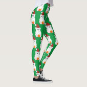 Eisbär Weihnachten Weihnachtsmannmütze niedliches  Leggings (Rechts)