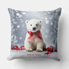 Eisbär-Weihnachts-Wurfkissen Kissen