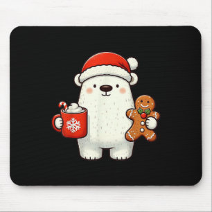 Eisbär Weihnachtsmann Hut Weihnachten Feiertag Xma Mousepad