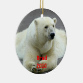 Eisbär-Weihnachtsverzierung Keramikornament (Rechts)