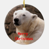 Eisbär-Weihnachtsverzierung Keramikornament (Hinten)