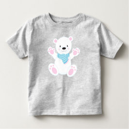 Eisbär, Weißbär, Niedlicher Bär, Bär mit Karpfen Kleinkind T-shirt