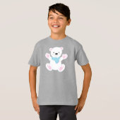 Eisbär, Weißbär, Niedlicher Bär, Bär mit Karpfen T-Shirt (Vorne ganz)