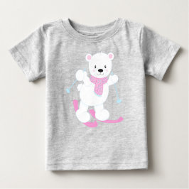 Eisbär, Weißer Bär, Niedlicher Bär, Skibär Baby T-shirt