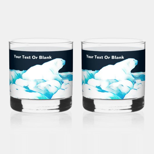 Eisbär Whiskyglas (Rückseite)