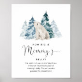 Eisbär, wie groß das Bauchposter der Mama ist Poster (Vorne)