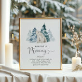 Eisbär, wie groß das Bauchposter der Mama ist Poster