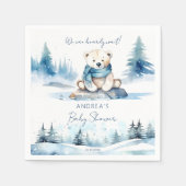 Eisbär Winter Beabsichtigen Baby-Duschvorschau Serviette (Vorderseite)