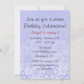 Eisbär Winter Geburtstagseinladungen für Mädchen Einladung (Rückseite)