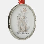 Eisbär Wintergarten Ornament Aus Metall (Rechts)