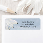 Eisbär Wintermagie-Rücksendeadressen-Aufkleber (Insitu)