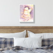 Eisbär Winterzauber | Whimsische Kinderzimmer-Kuns Leinwanddruck (Insitu (Schlafzimmer))