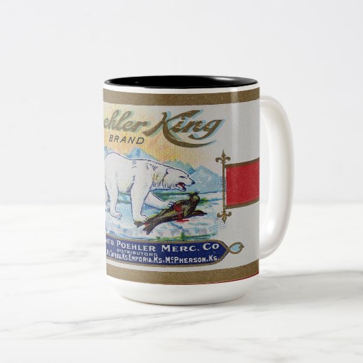 Eisbär Zweifarbige Tasse (VorderseiteRechts)