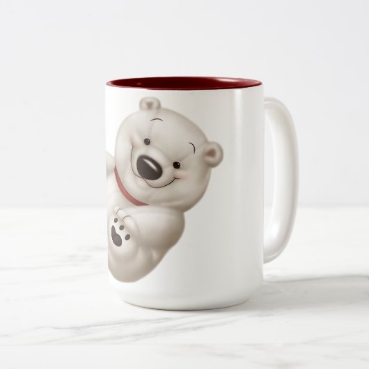 Eisbär Zweifarbige Tasse (VorderseiteRechts)