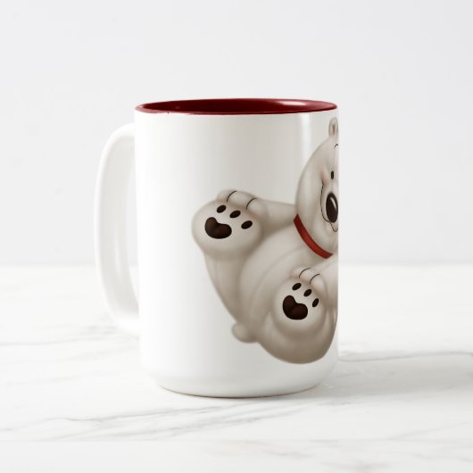 Eisbär Zweifarbige Tasse (Vorderseite Links)