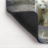 Eisbären auf Eis und Aurora Mousepad (Ecke)