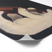 Eisbären aus einer Flasche trinken Poster (Ecke)