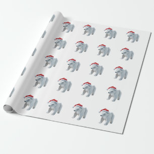 Eisbären aus Origami Geschenkpapier