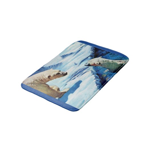 Eisbären Badematte (Schrägansicht)