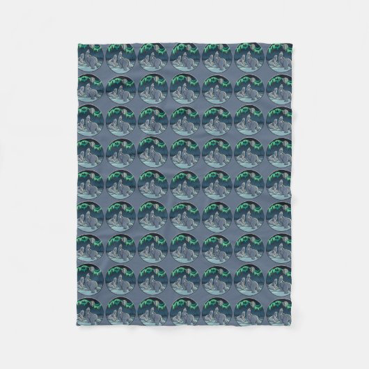 Eisbären Decke Bär Kunst Fleece-Decke (Vorderseite)