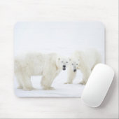 Eisbären, die nach 2 Jahren auf Schnee stehend sin Mousepad (Mit Mouse)